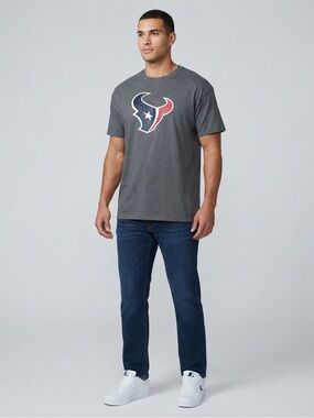 NWT NFL Houston Texans T-Shirt Gray Heather Men's Size 2XL Graphic T